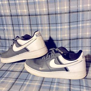 Gray and White Nike Air Force 1’s
